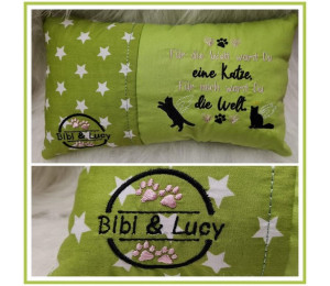 Stickdatei - Katze Engel Flügel Silhouette